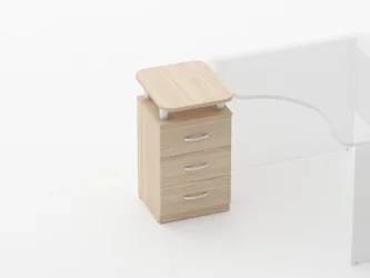 Тумба приставная на 3 ящика с проставками Глассй 3.10.17 Венге / Glassy