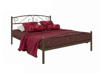 Кровать Вероника Плус 1400х2000 Коричневая / Plus