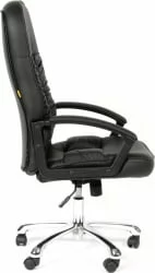 Кресло руководителя CХАИРМАН 418 ПВC Черный / CHAIRMAN PVC