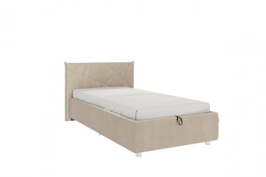 Односпальная кровать с подъемным механизмом Бест с подъем. механизмом ЗП.КМ0.9-02 капучино (велюр) / ZP.KM0.9-02