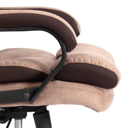 Кресло руководителя Дуке метал БЛ ткань, светло-коричневый, КУБ 03/ТВ-24 / Duke metal BL KUB 03/TW-24