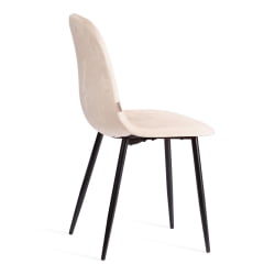 Металлический стул БРЕЕЗЕ (мод. ДЖСC-58) Велюр/металл , 44 х 53 х 86 см, cреамй (кремовый) ХЛР 5 / черный / BREEZE (mod. JSC-58) creamy HLR