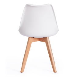 Стул ТУЛИП (мод. 73) / 1 шт. в упаковке дерево/пластик/ПУ, 48.5*52.5*83cм, белый / TULIP (mod. 48.5*52.5*83cм,