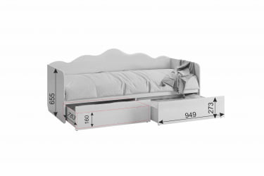 Кровать Чудо МДВ-07 Белый рамух / MDW-07