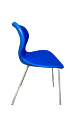 Стул универсального назначения АУРА (рост 6) Красный/Каркас полимерный хром / AURA