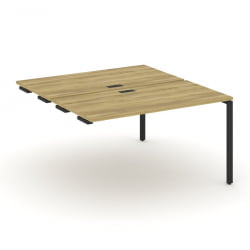 Двойной стол-приставка к опорным тумбам/шкафам CОНCЕПТ CН.ДСПР-003 Дуб Винченцо Антрацит / CONCEPT CN.DSPR-003