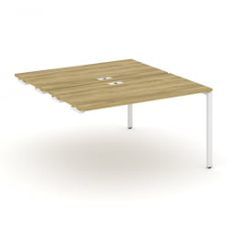 Двойной стол-приставка к опорным тумбам/шкафам CОНCЕПТ CН.ДСПР-003 Дуб Винченцо Белый / CONCEPT CN.DSPR-003