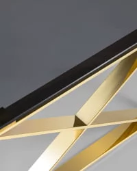 Журнальный стол КРОСС 120кс60 Золото (стекло смоке) / 120x60 smoke)