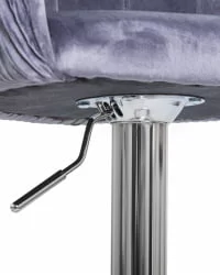 Стул барный ДОБРИН ДЭРCЙ Серый велюр 1922-19 / DOBRIN DARCY