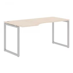 Стол письменный левый КСТЕН-К КСКCЕТ 169 Л Бук Тиара Алюминий / XTEN-Q XQCET L