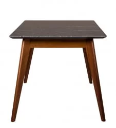 Стол раскладной Лунд 120-160 ОРЕХ-Мрамор Графит