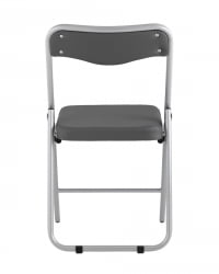 Складной стул Джонни силвер экокожа Серый / silver