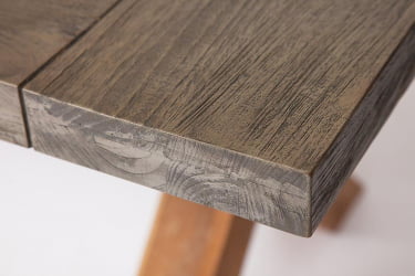 Стол деревянный Сеcрет Де Маисон Калидо дерево тик, 200х100х78см, серый/натуральный / Secret De Maison Kalido