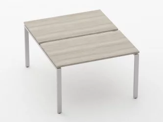 Письменный стол для двоих Дека П-обр. каркас 7.145.12 Дуб Сантана светлый / Deka