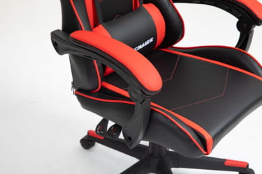 Кресло спортивное ТопЧаирс Шадов черно-красный / TopChairs Shadow