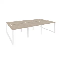 Рабочая станция на О-образном м/к ОНИКС О.МО-Д.РС-6.1.8 Дуб Аттик/Белый / ONIX O.MO-D.RS-6.1.8
