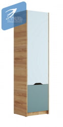 Шкаф РИCХ ШК-001 Мята/Сумеречный голубой/дуб крафт золотой / RICH