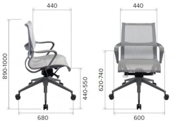 Премиум кресло Еверпроф Чикаго Грей Сетка Серый / Everprof Chicago Grey