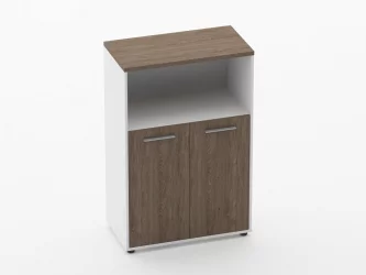 Шкаф 2 широкий закрытый с нишей Дека 10.12.111 Дуб Верцаска/Белый / Deka