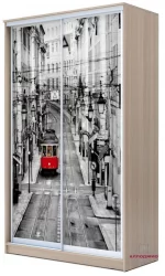 Шкаф-купе эконом Хит-23-14-77 Лондон Ясень шимо светлый