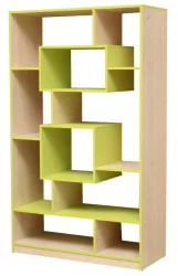 Стеллаж для детской Юниор-11.2 Дуб молочный/Синий