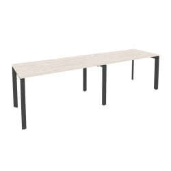 Рабочая станция на П-образном м/к ОНИКС О.МП-РС-2.3.7 Денвер Светлый/Антрацит / ONIX O.MP-RS-2.3.7