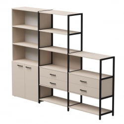 Набор стеллажных систем Еверпроф ЕВО №12 Кашемир Черный / Everprof EVO