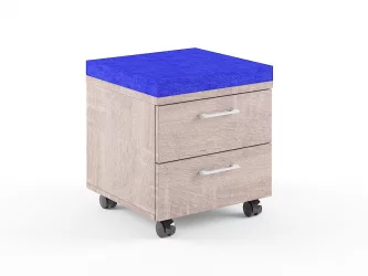 Тумба Мобильная КСМC-2Д (Дуб Сонома/Синий) / XMC-2D