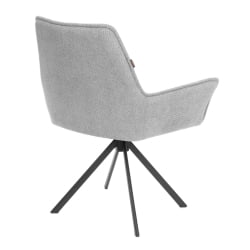 Кресло Мурано/Мурано опора 360, велюр/букле (ХЙП), светло-серый / Murano/Мурано (HYP),