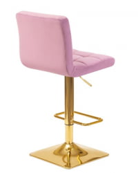 Стул барный ДОБРИН ГОЛДИЕ (пудрово-сиреневый велюр (МДЖ9-52)) 2 шт / DOBRIN GOLDIE (MJ9-52))