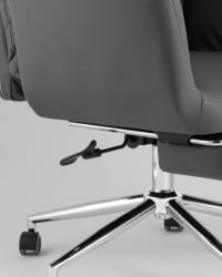Кресло руководителя ТопЧаирс Солид NC с оттоманкой серый / TopChairs Solid