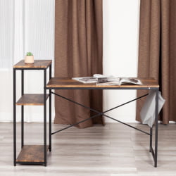 Письменный стол с полками ВД-15 бурнт / WD-15 burnt