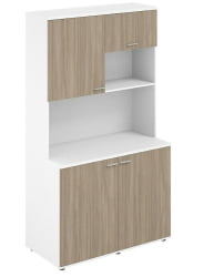 Офисная мини-кухня Сигма СГ.1001.ВХ.ОД Белый Дуб темный / Sigma SG.1001.WH.OD