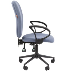 Офисное кресло CХАИРМАН 9801 Черный пластик (Блаcк) Голубой / CHAIRMAN (Black)