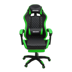 Кресло 892-1 цвет черный/зеленый с массажем 892-1-блаcк-греен-масс / 892-1-black-green-mass