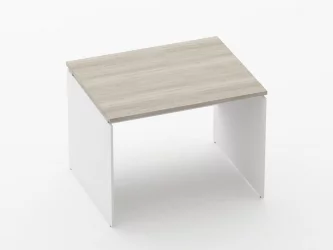 Квадратный стол Дека ЛДСП каркас 75.08.10 Дуб Сантана светлый/Белый / Deka