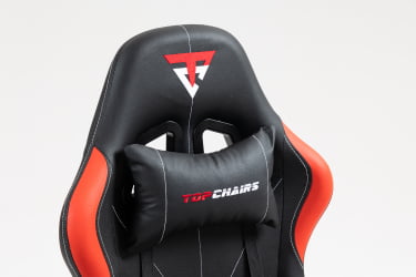 Кресло спортивное ТопЧаирс Виверн черно-красный / TopChairs Wyvern