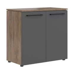 Шкаф с глухими малыми дверьми МОРРИС ТРЕНД МЛC 85.1 Антрацит Кария Пальмира / MORRIS TREND MLC