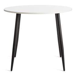 Обеденный стол УРАНУС ЛДСП/металл, 90кс90кс77 см, Белый/Черный / URANUS 90x90x77