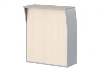 Стойка ресепшн прямая ИМАГО РС-1 Клен Металлик / IMAGO