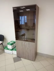 Шкаф высокий со стеклом Гласси 6.19.151 Дуб Верцаска / Glassy