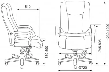 Кресло руководителя Бюрократ Т-9925ВАЛНУТ Черный / T-9925WALNUT