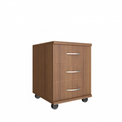 Тумба подкатная (3 ящика, с замком) Рива А.ТМ-3 Орех Гварнери / Riva