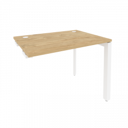Стол-приставка на П-образном м/к к опорным элементам ОНИКС О.МП-СПР-1.7 Тиквуд Светлый/Белый / ONIX O.MP-SPR-1.7
