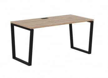 Стол письменный ЕДИС ЕВСТ 1580 Дуб Денвер светлый Черный / EDIS EVST