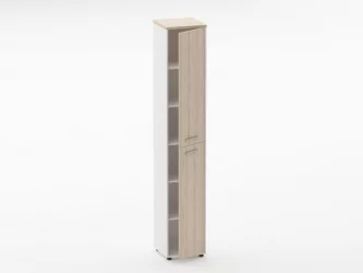 Шкаф 5 узкий закрытый Дека 10.23.16Пр Туя/Белый / Deka