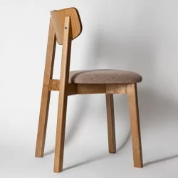 Стул с мягким сиденьем Вега Блуе кашемир Эмаль белая / Blue