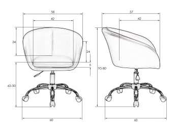 Офисное кресло для персонала ДОБРИН БОББЙ Чёрный / DOBRIN BOBBY