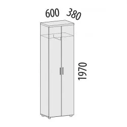 Шкаф для одежды со штангой Цезарь 21.11