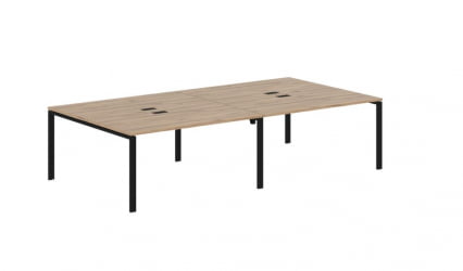 Бенч-система 4-местная ЕДИС ЕУВСТ 3116 Дуб Денвер светлый Черный / EDIS EUWST